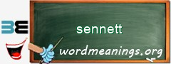 WordMeaning blackboard for sennett